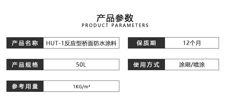 HUT-1反應型橋面防水涂料